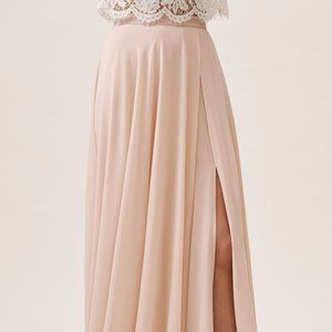 BHLDN Bridesmaid Chateau Skirt with Slit